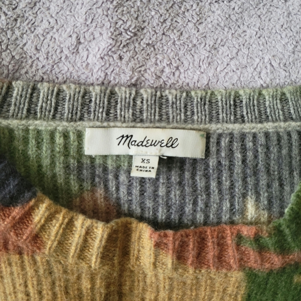 Madewell Cottontail Camo Wide-Sleeve Sweater (XS) - Picture 6 of 7